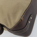 PRADA Shoulder Bag Canvas Beige Silver Auth YKZ082A-16