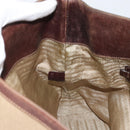 PRADA Shoulder Bag Canvas Beige Silver Auth YKZ082A-19