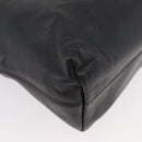 CELINE Circle Hand Bag Leather 2way Black Gold Auth YKZ085-17