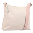 Christian Dior Trotter Canvas Shoulder Bag Pink Silver Auth YKZ088A-1