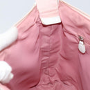 Christian Dior Trotter Canvas Shoulder Bag Pink Silver Auth YKZ088A-19