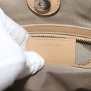 Christian Dior Lady Dior Canage Hand Bag Coated Canvas Beige Gold Auth YKZ089-12
