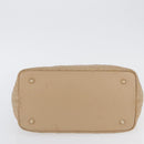 Christian Dior Lady Dior Canage Hand Bag Coated Canvas Beige Gold Auth YKZ089-5