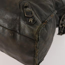 BALENCIAGA The City Hand Bag Leather 2way Brown 115748 Auth YKZ094-9