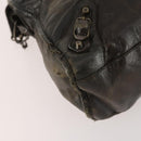 BALENCIAGA The City Hand Bag Leather 2way Brown 115748 Auth YKZ094-16