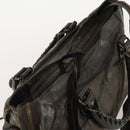 BALENCIAGA The City Hand Bag Leather 2way Brown 115748 Auth YKZ094-6