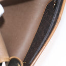 Christian Dior Honeycomb Canvas Chain Shoulder Bag PVC Black Gold Auth YKZ096-12