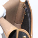 Christian Dior Honeycomb Canvas Chain Shoulder Bag PVC Black Gold Auth YKZ096-19