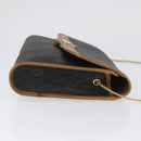 Christian Dior Honeycomb Canvas Chain Shoulder Bag PVC Black Gold Auth YKZ096-3