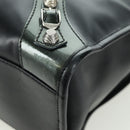 BALENCIAGA Giant City Hand Bag Leather 2way Black Silver 281770 Auth YKZ099SAV-17