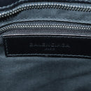BALENCIAGA Giant City Hand Bag Leather 2way Black Silver 281770 Auth YKZ099SAV-23