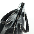BALENCIAGA Giant City Hand Bag Leather 2way Black Silver 281770 Auth YKZ099SAV-7