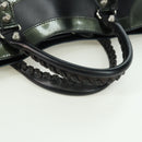 BALENCIAGA Giant City Hand Bag Leather 2way Black Silver 281770 Auth YKZ099SAV-8