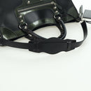 BALENCIAGA Giant City Hand Bag Leather 2way Black Silver 281770 Auth YKZ099SAV-9