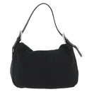 FENDI Mamma Baguette Shoulder Bag Nylon Black Silver Auth YKZ1001-2