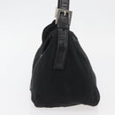 FENDI Mamma Baguette Shoulder Bag Nylon Black Silver Auth YKZ1001-3
