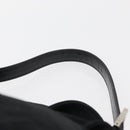 FENDI Mamma Baguette Shoulder Bag Nylon Black Silver Auth YKZ1001-8