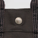 HERMES Her Line Hand Bag Canvas Gray Auth YKZ1002-17