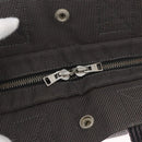 HERMES Her Line Hand Bag Canvas Gray Auth YKZ1002-10