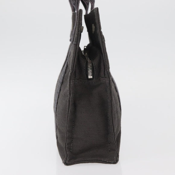 HERMES Her Line Hand Bag Canvas Gray Auth YKZ1002