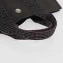 HERMES Her Line Hand Bag Canvas Gray Auth YKZ1002-7