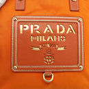 PRADA Tote Bag Nylon 2way Orange Gold Auth YKZ1003A-19