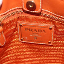 PRADA Tote Bag Nylon 2way Orange Gold Auth YKZ1003A-20