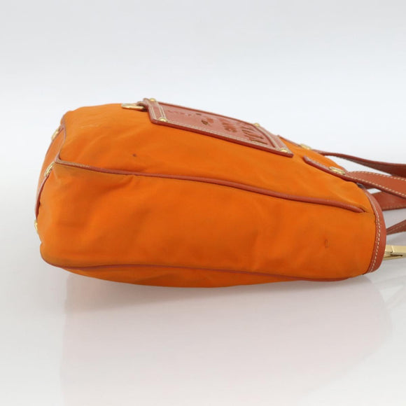 PRADA Tote Bag Nylon 2way Orange Gold Auth YKZ1003A