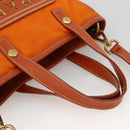 PRADA Tote Bag Nylon 2way Orange Gold Auth YKZ1003A-7