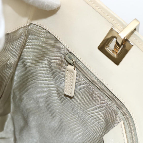 GUCCI GG Canvas Tote Bag Light Blue Gold Auth YKZ1004