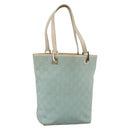 GUCCI GG Canvas Tote Bag Light Blue Gold Auth YKZ1004-1