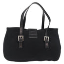 FENDI Mamma Baguette Hand Bag Nylon Black Silver Auth YKZ1005-2