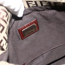 FENDI Zucchino Canvas Mamma Baguette Shoulder Bag Beige Gold Auth YKZ1006-18