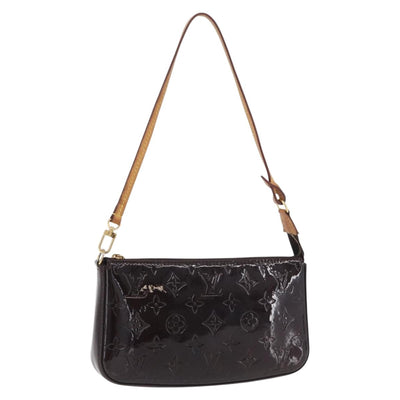 LOUIS VUITTON Vernis Pochette Accessoires Pouch Amarante M91576 LV Auth YKZ1011A