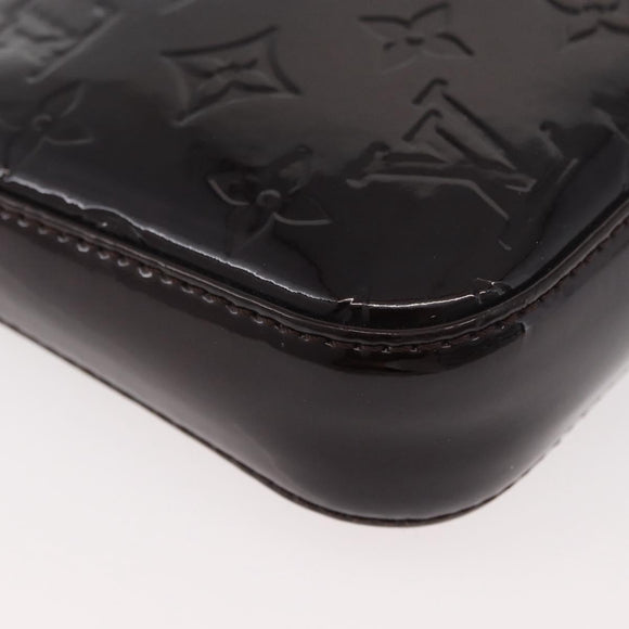 LOUIS VUITTON Vernis Pochette Accessoires Pouch Amarante M91576 LV Auth YKZ1011A