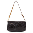 LOUIS VUITTON Vernis Pochette Accessoires Pouch Amarante M91576 LV Auth YKZ1011A-2