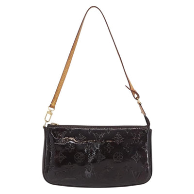 LOUIS VUITTON Vernis Pochette Accessoires Pouch Amarante M91576 LV Auth YKZ1011A - 0