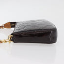 LOUIS VUITTON Vernis Pochette Accessoires Pouch Amarante M91576 LV Auth YKZ1011A-5