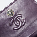 CHANEL Matelasse Chain Camelia Shoulder Bag Velor Purple Gold CC Auth YKZ1012V-9