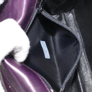 CHANEL Matelasse Chain Camelia Shoulder Bag Velor Purple Gold CC Auth YKZ1012V-11