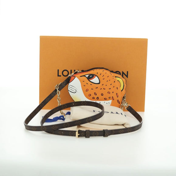 LOUIS VUITTON Monogram Sun Yitian Wallet On Chain Leopard Bag LV Auth YKZ1015SM