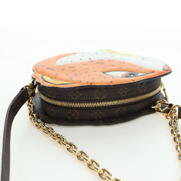 LOUIS VUITTON Monogram Sun Yitian Wallet On Chain Leopard Bag LV Auth YKZ1015SM