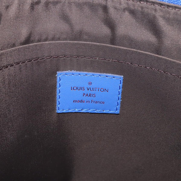 LOUIS VUITTON Monogram Pochette Apollo Clutch Bag Blue M63048 LV Auth YKZ1016