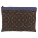 LOUIS VUITTON Monogram Pochette Apollo Clutch Bag Blue M63048 LV Auth YKZ1016-13