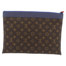 LOUIS VUITTON Monogram Pochette Apollo Clutch Bag Blue M63048 LV Auth YKZ1016-2