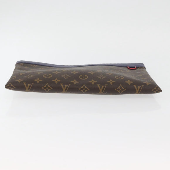 LOUIS VUITTON Monogram Pochette Apollo Clutch Bag Blue M63048 LV Auth YKZ1016