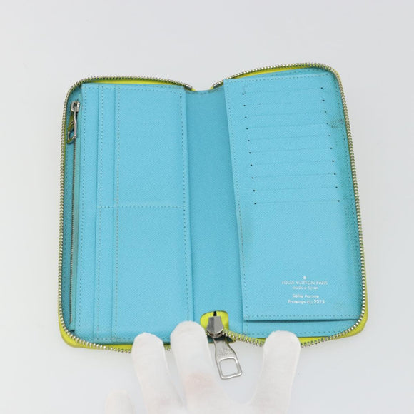 LOUIS VUITTON Playground Zippy Vertical Wallet Yellow M82005 Auth YKZ1017V