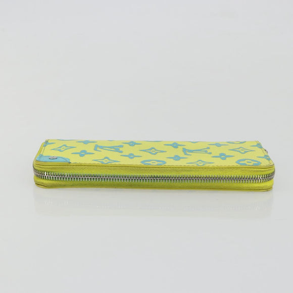 LOUIS VUITTON Playground Zippy Vertical Wallet Yellow M82005 Auth YKZ1017V