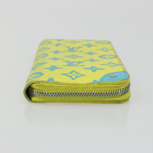 LOUIS VUITTON Playground Zippy Vertical Wallet Yellow M82005 Auth YKZ1017V