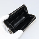 SAINT LAURENT Coin Purse Canvas Multicolor Silver Auth YKZ1018A-9